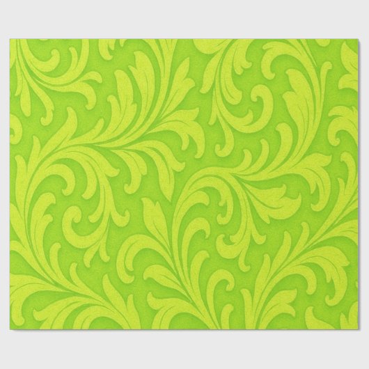 retro bloemendesign cadeaupapier (Vlak)