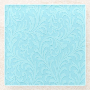 retro bloemendesign glazen onderzetter