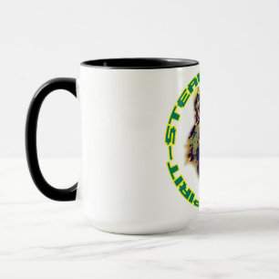 retro bloemendesign mok