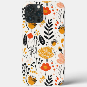 Retro-bloemenmarktpatroon iPhone 13 Pro Max Hoesje
