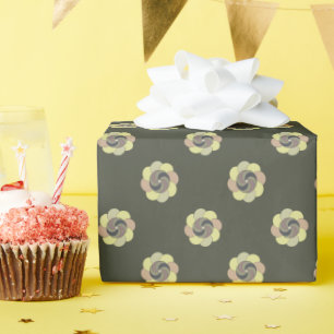 Retro bloemenontwerp cadeaupapier
