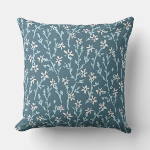 Retro bloemenpatroon in boho stijl. Japanse sakura Kussen