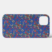 Retro bloemenprint op Blue Hoesje-Mate iPad Case (Achterkant (horizontaal))