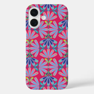 Retro bloemenserie iPhone 16 hoesje
