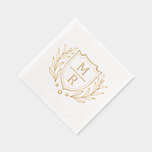 Retro bloemenstijl Folie Gestempeld servetten. Folie Servetten (Rechts)