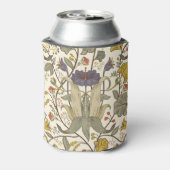 Retro bloemenverticaal naadloos ontwerp. blikjeskoeler (Blikje Achterkant)