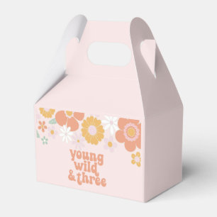 Retro Bloemige Young Wild Three Bedankdoosjes