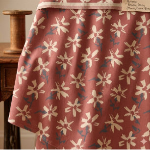 Retro bloemmotief in boho stijl. Abstracte margrie Stof