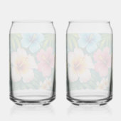 Retro Bloempatroon Ontwerp Blikvorm Glas (Achterkant)