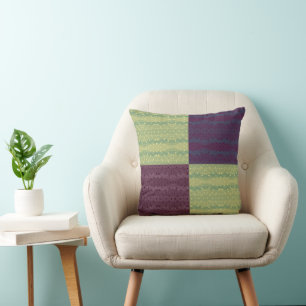 Retro bloempatroon patchwork kussen