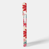 Retro Bloempatroon Rood Sinaasappel Blauw Case-Mate iPhone Case (Achterkant / Links)