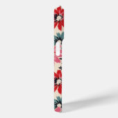 Retro Bloempatroon Rood Sinaasappel Blauw Case-Mate iPhone Case (Achterkant / Rechts)