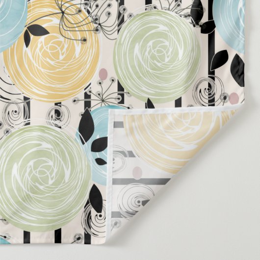 Retro, bloempatroon wandkleed (Detail)