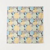 Retro, bloempatroon wandkleed (Voorkant)