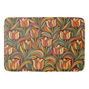 Retro bloemrijke Art Nouveau patroon decoratie Badmat