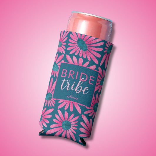 Retro blokprint bloem bruid stam