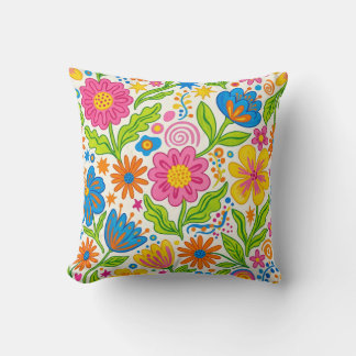 Retro Bloom Bloemen Kussen