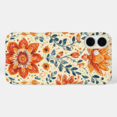 Retro Bloom Burst - IPhone 16 Hoesje (Achterkant (horizontaal))