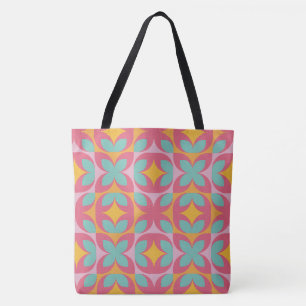 Retro Bloom Mozaïek Draagtas