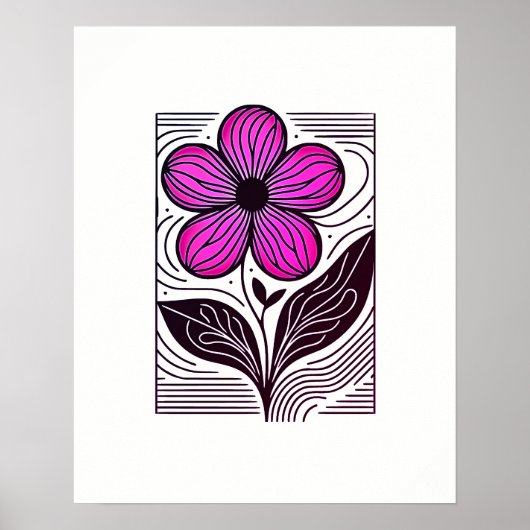 Retro Bloom Vibes Poster (Voorkant)