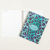 Retro Blue and Purple Leopard Print (Devant avec enveloppe)