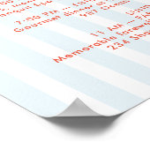 Retro  Blue Bachelorette Weekendprogramma Poster (Hoek)