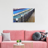 retro blue bar ontlasting impressionisme canvas afdruk (Insitu (Woonkamer))