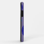 Retro Blue Circles & Ovalen Royal Periwinkle Aqua Case-Mate iPhone Case (Achterkant/rechts)