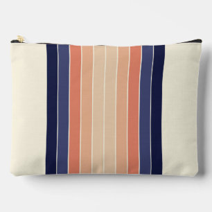 Retro Blue en Peach "Surfboard" gestreept Etui
