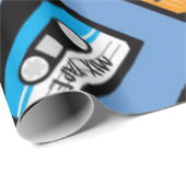 Retro Blue Geek Nerd verjaardag 1980  Cadeaupapier (Rol Hoek)