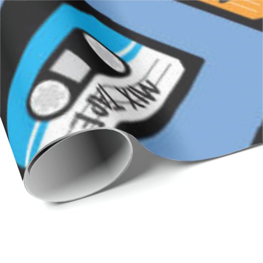 Retro Blue Geek Nerd verjaardag 1980  Cadeaupapier (Rol Hoek)