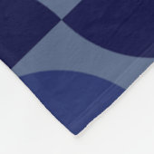 Retro Blue geometrisch Fleece Deken (Hoek)