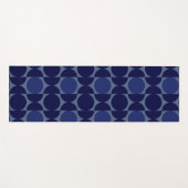 Retro Blue geometrisch Yogamat (Voorkant (horizontaal))