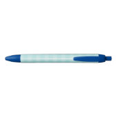 Retro Blue Gingham Checkered Pattern Achtergrond Zwarte Inkt Pen (Achterkant)