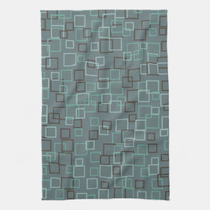 Retro Blue Grey Kitchen Towel Theedoek