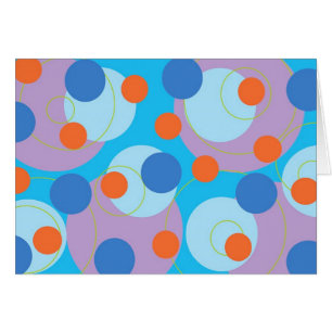 Retro Blue Ice Dots Funky Super Color Fun Card