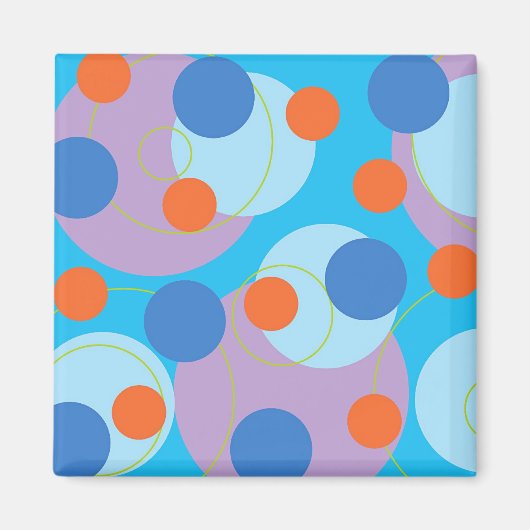 Retro Blue Ice Magnet Magneet (Voorkant)