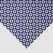 Retro Blue Interlocking cirkels geometrisch patroo Tissuepapier (Detail)