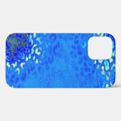 Retro Blue Leopard Print Skin Case-Mate iPhone Case (Achterkant (horizontaal))