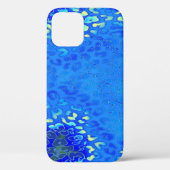 Retro Blue Leopard Print Skin Case-Mate iPhone Case (Achterkant)
