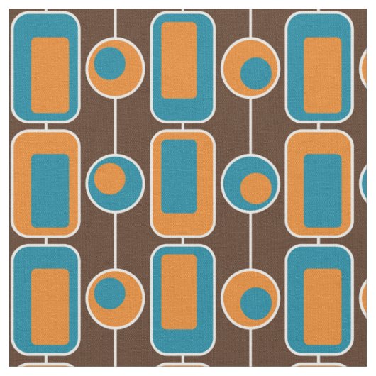Retro Blue, Oranje en bruin Stof (Close Up)