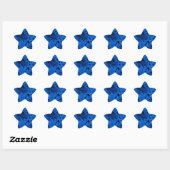 Retro Blue Paint Splatter Star Sticker (Vel)