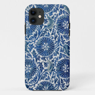 Retro Blue Poppy Ming Dynasty China iPhone 11 Hoesje