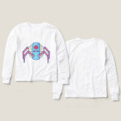 Retro Blue Robot Spider Walker Illustratie (Voorkant /achterkant)