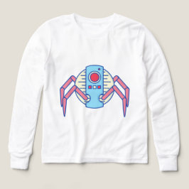 Retro Blue Robot Spider Walker Illustratie