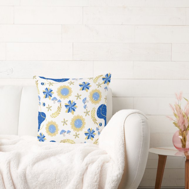 Retro Blue Sierkussen (Bank)