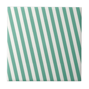 Retro Blue Striped Patroon Tegeltje