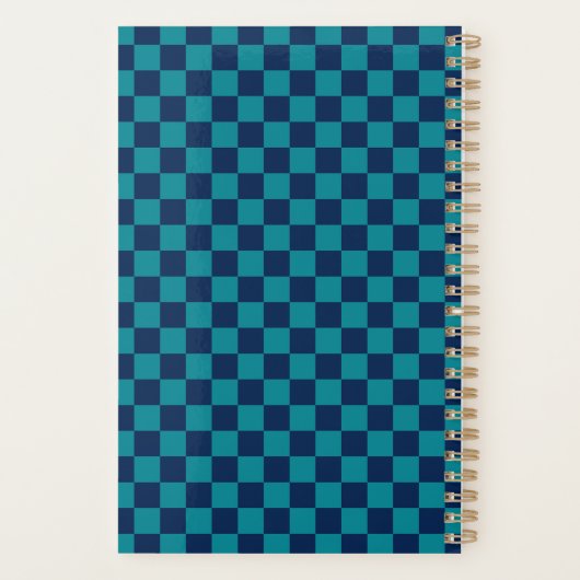 Retro Blue Teal Checkerboard 2026 (Dos)