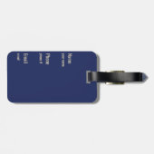 Retro Blue Waves Aangepast Bagagelabel (Achterkant horizontaal)