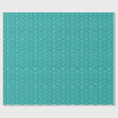 Retro blue waves doedle surf art cadeaupapier (Vlak)